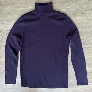 Chico's Vintage Dark Purple Plum Turtleneck Sweater Size 1